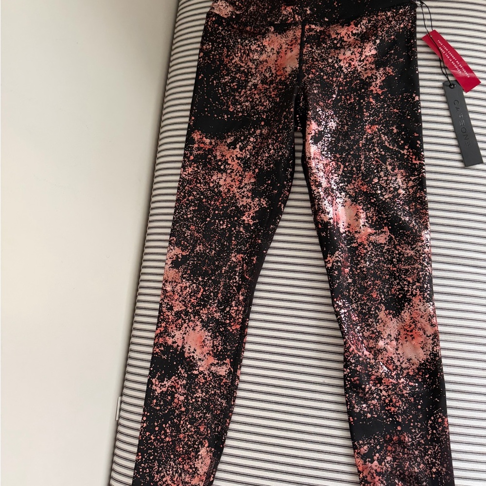 Women’s Carbon 38 Black/Copper Metallic Leggings Bnnu View 2